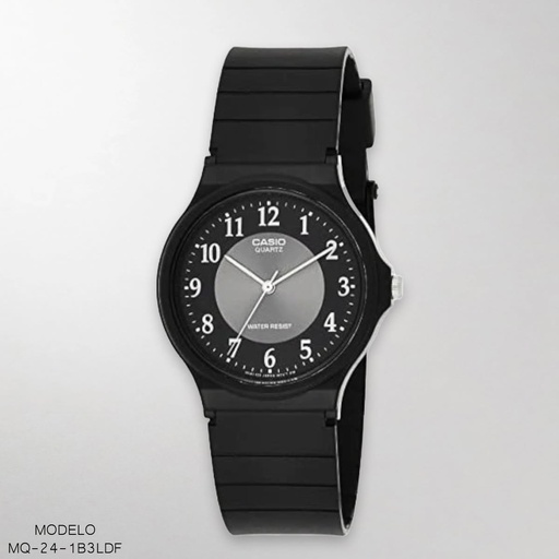 [MQ-24-1B3LDF] RELOJ CASIO ANALOGO MQ-24-1B3LDF RESINA NEGRA