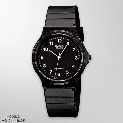 [MQ-24-1BLDF] RELOJ CASIO ANALOGO MQ-24-1BLDF RESINA NEGRA