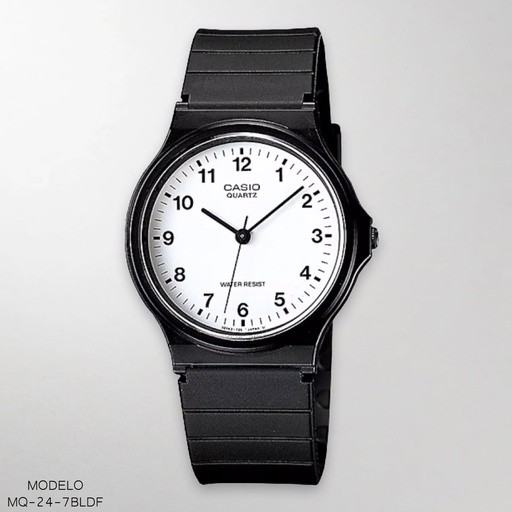 [MQ-24-7BLDF] RELOJ CASIO ANALOGO MQ-24-7BLDF RESINA NEGRA