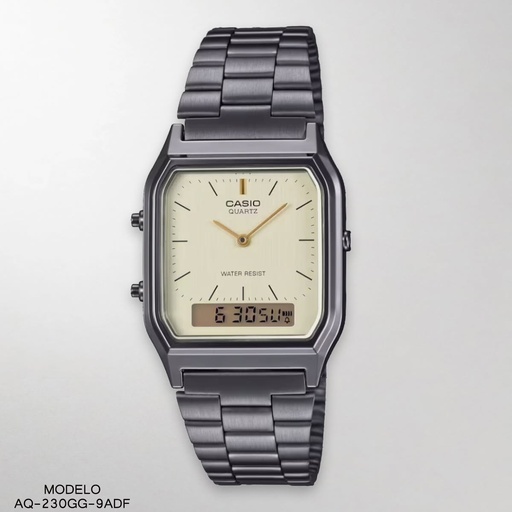 [AQ-230GG-9ADF] RELOJ CASIO ANA/DIG AQ-230GG-9ADF METAL PLAT
