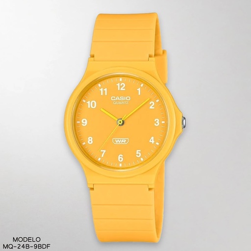 [MQ-24B-9BDF] RELOJ CASIO ANALOGO MQ-24B-9BDF RESINA ANARANJADA