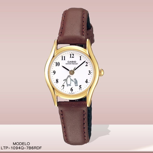 [LTP-1094Q-7B6RDF] RELOJ CASIO ANALOGO LTP-1094Q-7B6RDF CUER CAFÉ