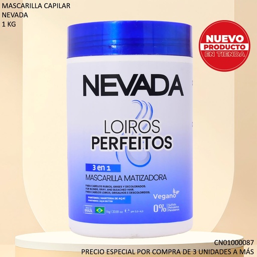 [CN01000087] MASCARILLA NEVADA 3 EN 1 LOIROS PERFEITOS 2316