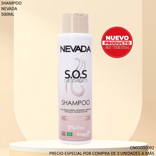 [CN01000092] SHAMPOO NEVADA 500ML S.O.S CRESCIMENTO KH04874