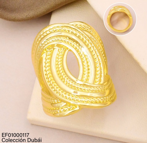 [EF01000117] ANILLO DOBLE FRANJAS ENLAZADAS FD25859