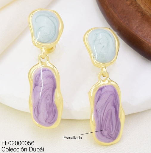 [EF02000056] ARETES 2 FORMAS GEOM.IRREGULAR VERDE/LAVANDA FD25736
