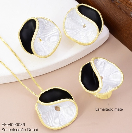 [EF04000036] SET RD PLATEADO C/PLIEGO NEGRO C/ANILLO FD25793