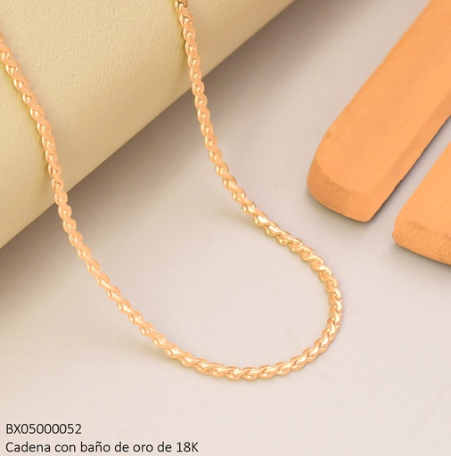[BX05000052] CADENA BAÑO DE ORO 18 K XUPING ESLANONES ENTRELAZADOS XP10.06.26