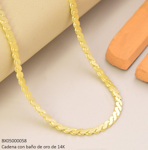 [BX05000058] CADENA BAÑO DE ORO 14 K XUPING ESLABONES ENTRELAZADOS CORDON XP10.06.26