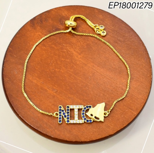 [EP18001279] PULSERA DOR AJUSTABLE "NIC" MAPA N6749-841