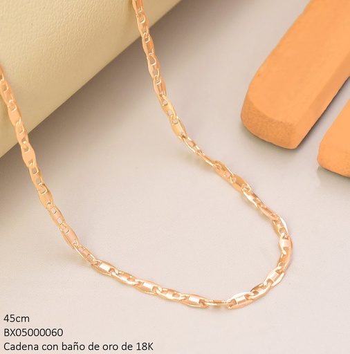 [BX05000060] CADENA BAÑO DE ORO 18K XUPING ESLABONES ENTREAZADO MARTILLADA XP10.06.26