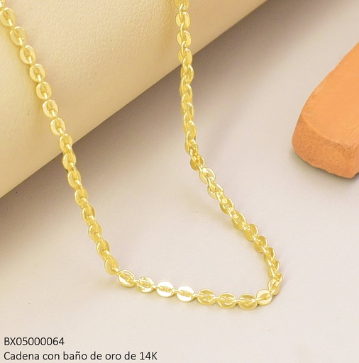 [BX05000064] CADENA BAÑO DE ORO 14K XUPING ESLABONES INCRUSTRADOS REDONDO XP10.06.26