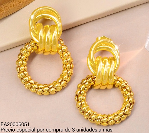 [EA20006051] ARETES DOBLE CIRCULOS/TRIPLE/CIRCULO OV (IF) G3244-245
