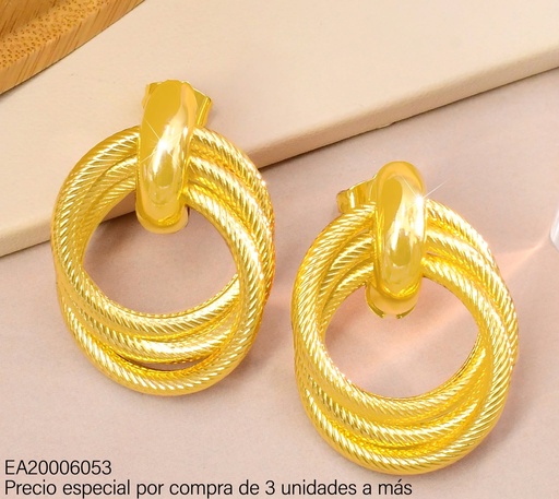 [EA20006053] ARETES CROQUI GOTA-3 CIRCULOS RAYADOS (IF) G3228-245