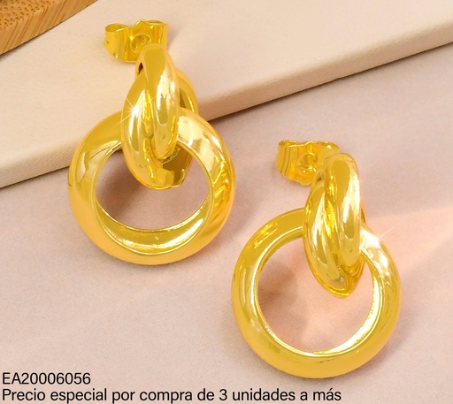 [EA20006056] ARETES DOBLE CIRCULO ENLAZADO C/CIRC.COLGANTE (IF) G3227-245