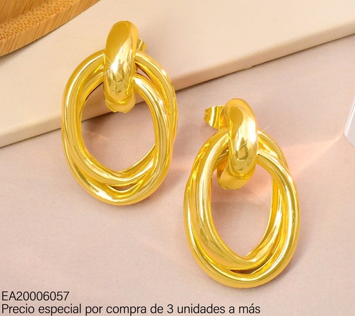 [EA20006057] ARETES GOTA C/DOBLE OV COLGANTES (IF) G3224-245