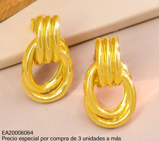 [EA20006064] ARETES 3 OV.VERTICALES C/DOBLE OV COLGANTES (IF) G3230-245