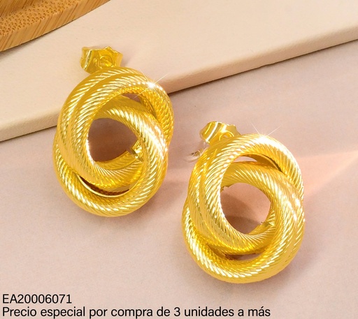 [EA20006071] ARETES DOR CIRCULOS ENTRELAZADOS RAYADOS DIAG. (IF) G3242-245