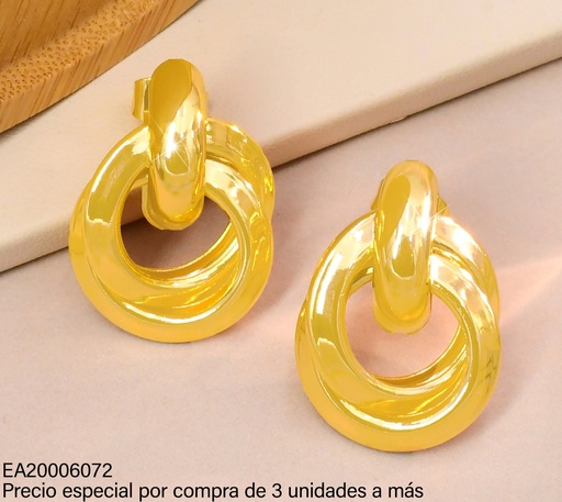 [EA20006072] ARETES DOR CIRCULOS LISOS ENTRELAZADOS (IF) G3226-245