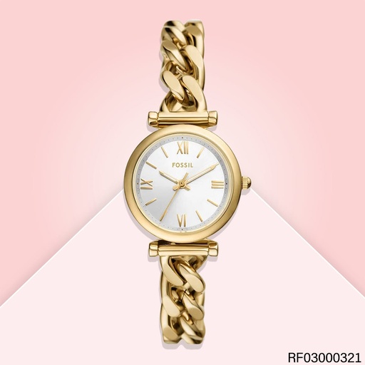 [RF03000321] RELOJ FOSSIL CARLIE DAM. ES5329 METAL DORADO ESLAB.