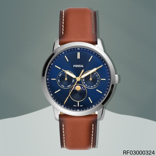 [RF03000324] RELOJ FOSSIL NEUTRA CAB. FS5903 FAJA CAFE/FONDO AZUL