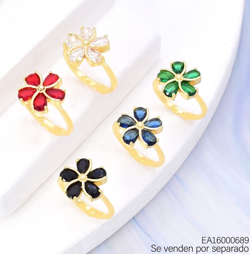 [EA16000689] ANILLO FLOR. COLORES SURT. RE517-433 (J26)