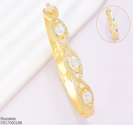 [EB17000188] BRAZALETE  ZIRC. OV.HORIZONTAL CRISTAL  BE1175-9 (J26)