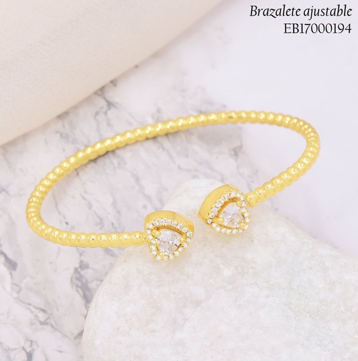 [EB17000194] BRAZALETE PELOTITAS /ZIRC CORAZONES  CRISTALES BE1182-9 (J26)