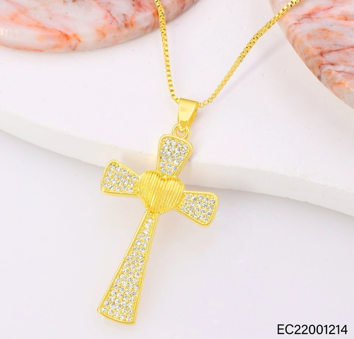 [EC22001214] CADENA DIJE CRUZ/CORAZON  CE813-217 (J26)