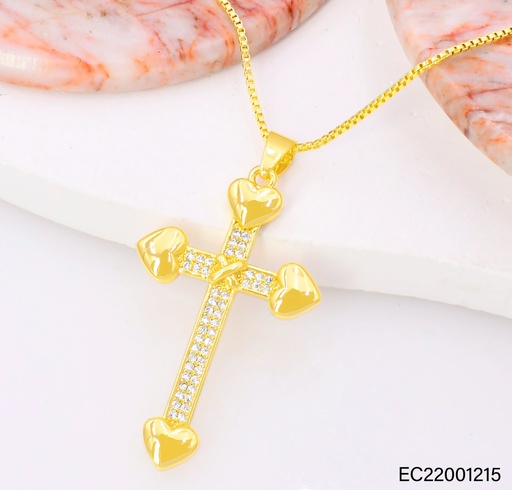 [EC22001215] CADENA  DIJE CRUZ/CORAZON  CE814-217 (J26)