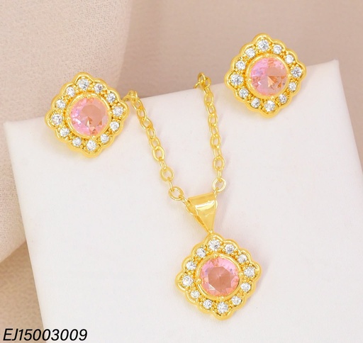 [EJ15003009] SET ROMBO ZIRC RD ROSA CENTRO SE1570-9 (J26)