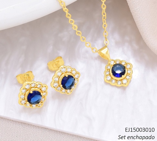 [EJ15003010] SET ROMBO ZIRC RD AZUL CENTRO SE1571-9 (J26)