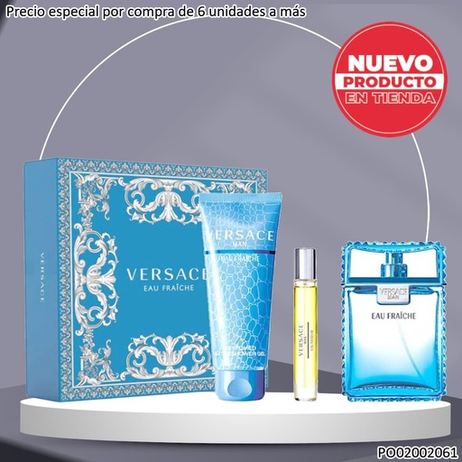 [PO02002061] ESTUCHE VERSACE EAU FRAÍCHE 3PCS 150/10/100ML