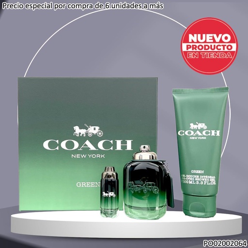 [PO02002064] ESTUCHE PERFUMES COACH NEW YORK GREEN EDT 100ML/15ML