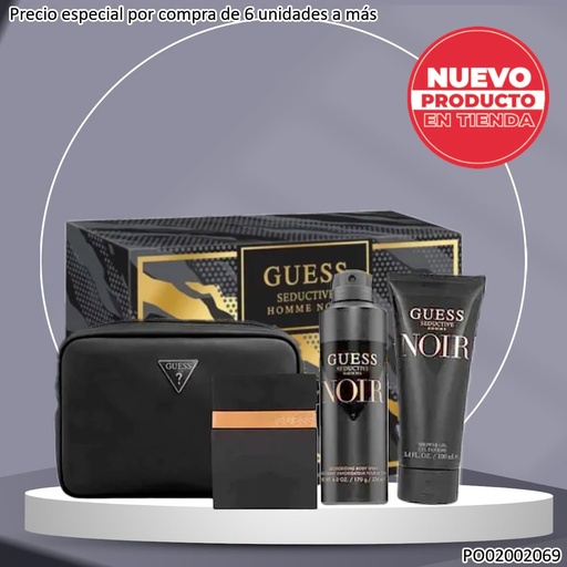 [PO02002069] ESTUCHE PERFUMES GUESS SEDUCTIVE HOMME NOIR 3PCS+COSMET.100/226/100ML