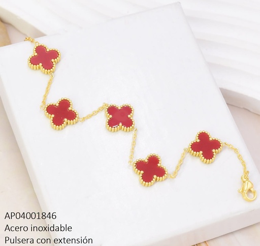 [AP04001846] PULSERA VAN CLEEF ROJO VINO (5) BA2379-331 (VC)