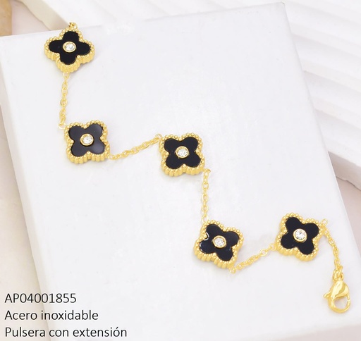 [AP04001855] PULSERA VAN CLEEF (5) NEGROS ZIRC CENTRO BA2362-143 (VC)