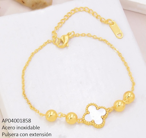 [AP04001858] PULSERA VAN CLEEF BLANCO (1) PELOTAS DOR. BA2374-331