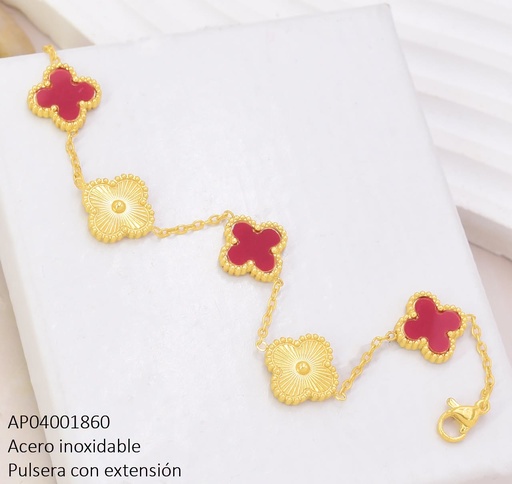 [AP04001860] PULSERA VAN CLEEF (5) ROJOS/DOR BA2387-331