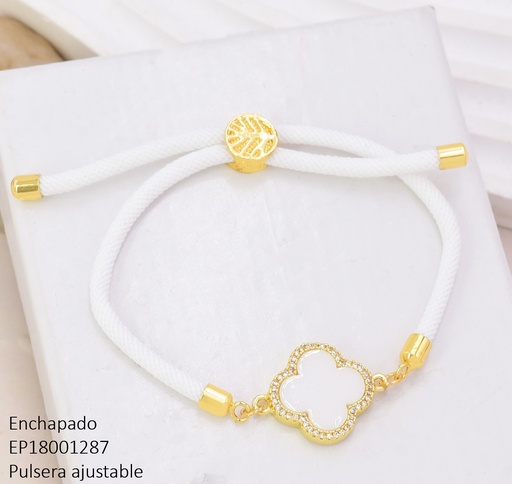 [EP18001287] PULSERA AJUSTABLE VAN CLEEF BLANCO BE1046-294