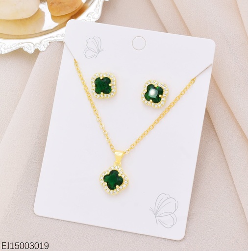 [EJ15003019] SET VAN CLEEF ZIRC.VERDE BORDE ZIRCONIAS SE1505-9