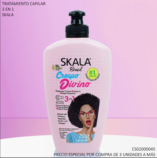 [CS02000045] CREMA PARA PEINAR SKALA BRASIL CRESPO DIVINO 250G