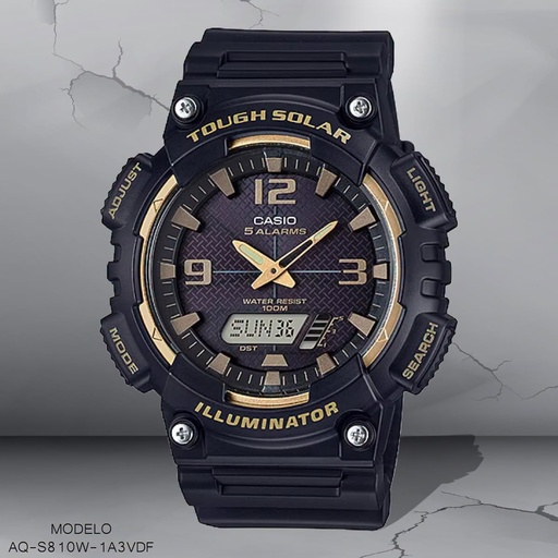 [AQ-S810W-1A3VDF] RELOJ CASIO ANA/DIG CAB. AQ-S810W-1A3VDF RESINA NEGRA