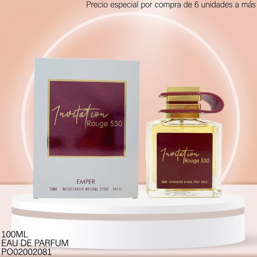 [PO02002081] PERFUME EMPER INVITATION ROUGE 530 WOMEN 100ML EDP