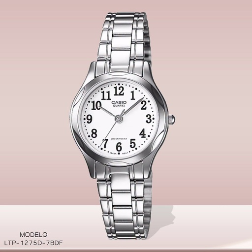 [LTP-1275D-7BDF] RELOJ CASIO DAM./ANAG METAL PLAT. LTP-1275D-7BDF