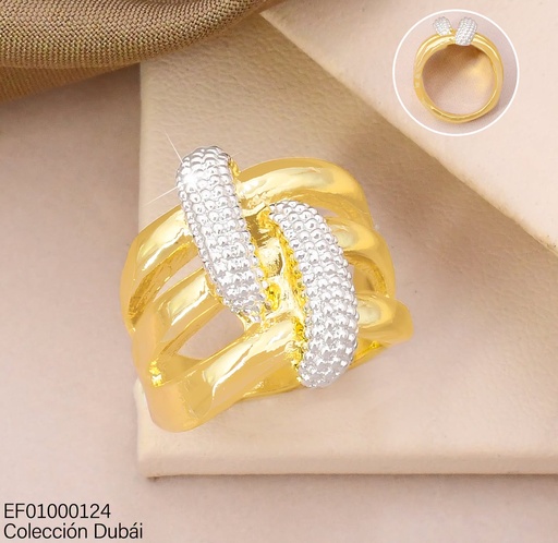 [EF01000124] ANILLO 3 LINEAS HORIZ./2 PLAT.VERTICALES FD26595