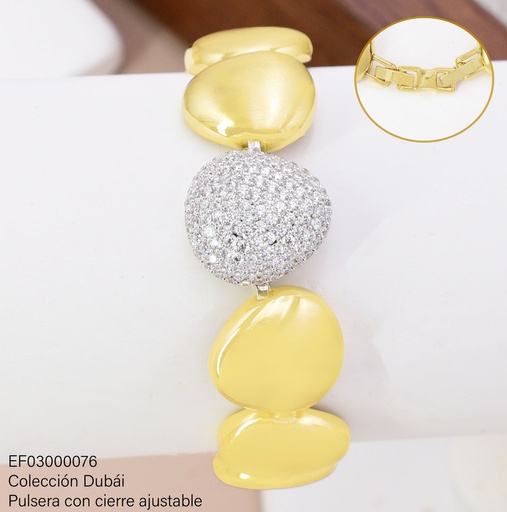 [EF03000076] PULSERA CIRCULOS IRREGULARES LISOS/1 ZIRC.FD26514