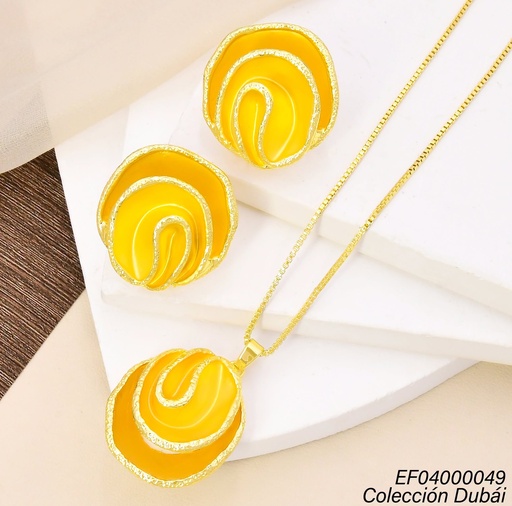 [EF04000049] SET RD. AMARILLO C/PLIEGOS BORDES DORADOS FD25888