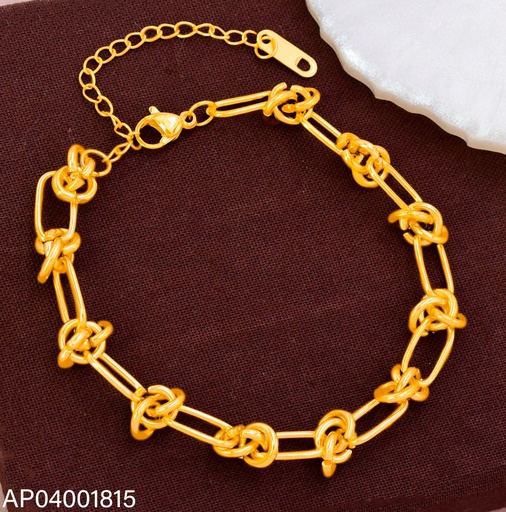 [AP04001815] PULSERA ACERO INOX. ACABADO 18K. NUDO (81) VE26