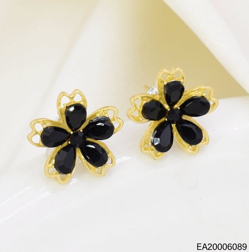 [EA20006089] ARETES FLOR ZIRC. NEGRAS EE4811-339